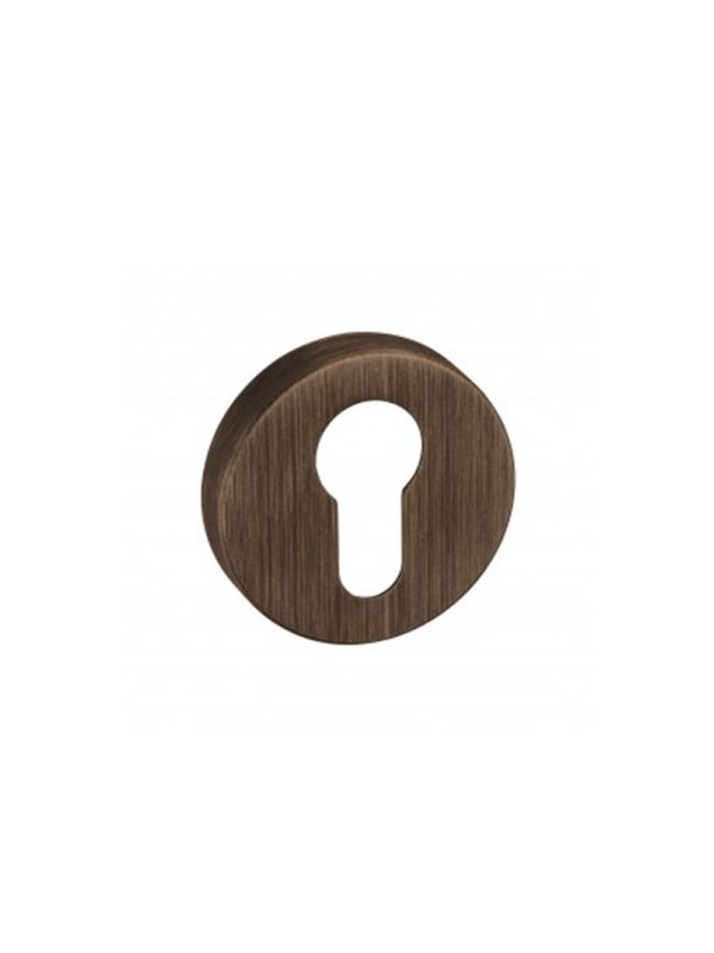 Forme Euro Escutcheons on Minimal Round Rose - Urban Bronze (Pair)