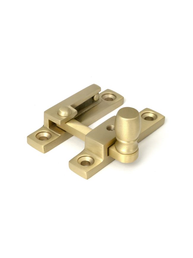 Satin Brass Mushroom Quadrant Fastener - Narrow