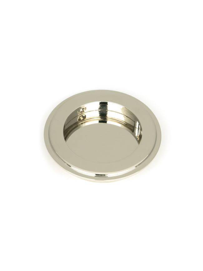 Polished Nickel 75mm Art Deco Round Pull