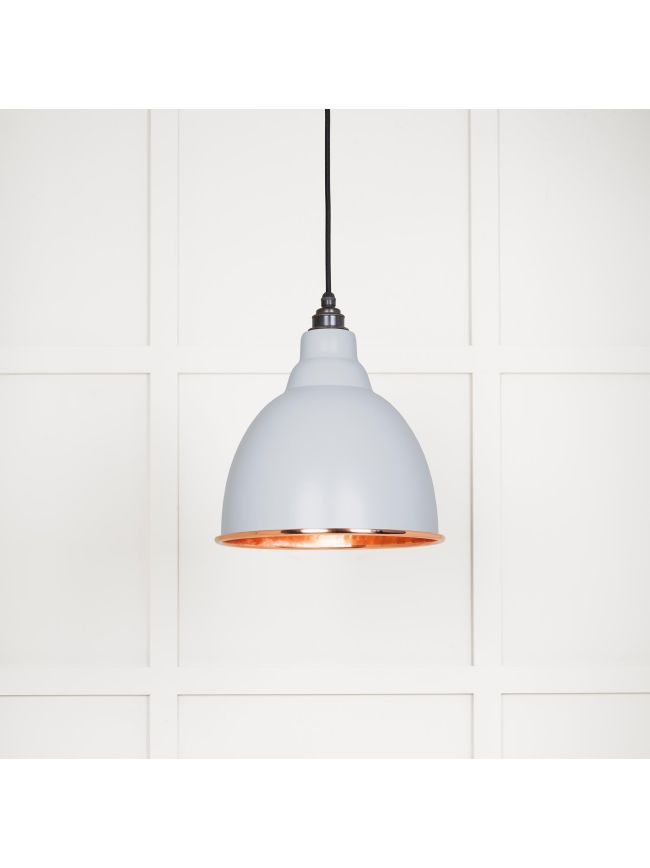 Hammered Copper Brindley Pendant in Birch