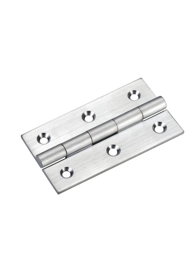 Zoo Hardware Solid drawn brass butt hinge - 64 x 35 x 2mm - Satin Chrome