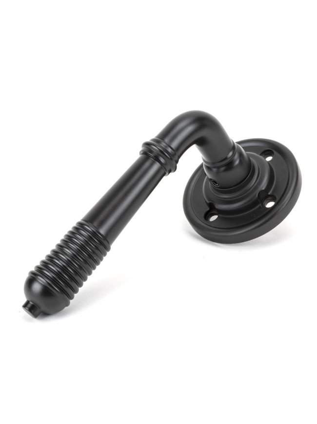 Aged Bronze Reeded Lever on Rose Set - Unsprung