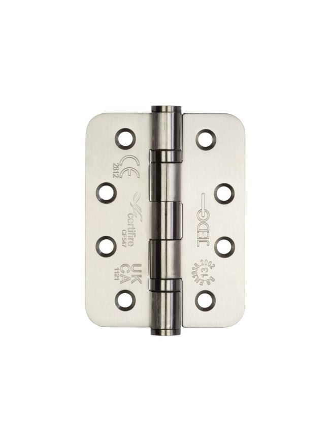 Certifire Stainless Steel Grade 13 Radiused Ball Bearing Hinges 102x76x3mm Satin Stainless Steel - By Frelan Hardware - J9500RSSS