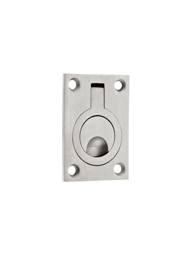 Zoo Hardware Flush Ring Pull - 62 x 44mm - Satin Stainless