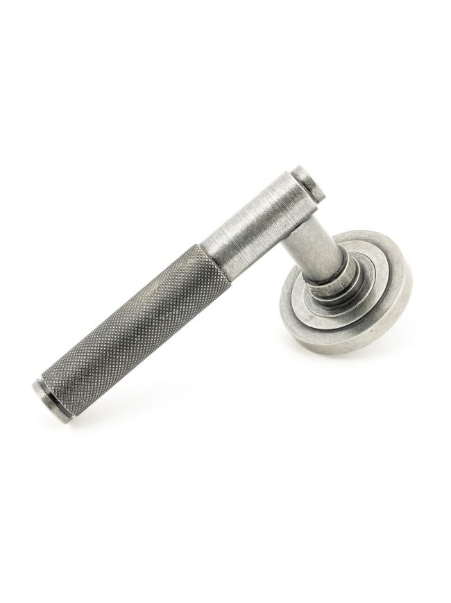 Pewter Brompton Lever on Rose Set (Art Deco) - Unsprung