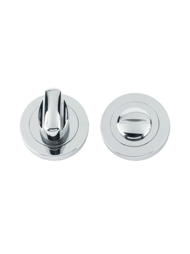 Zoo Hardware 5mm turn & release on round rose - Polished Chrome