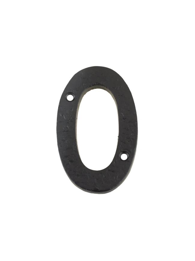 Zoo Hardware Numeral - No. 0 - 4" - Black
