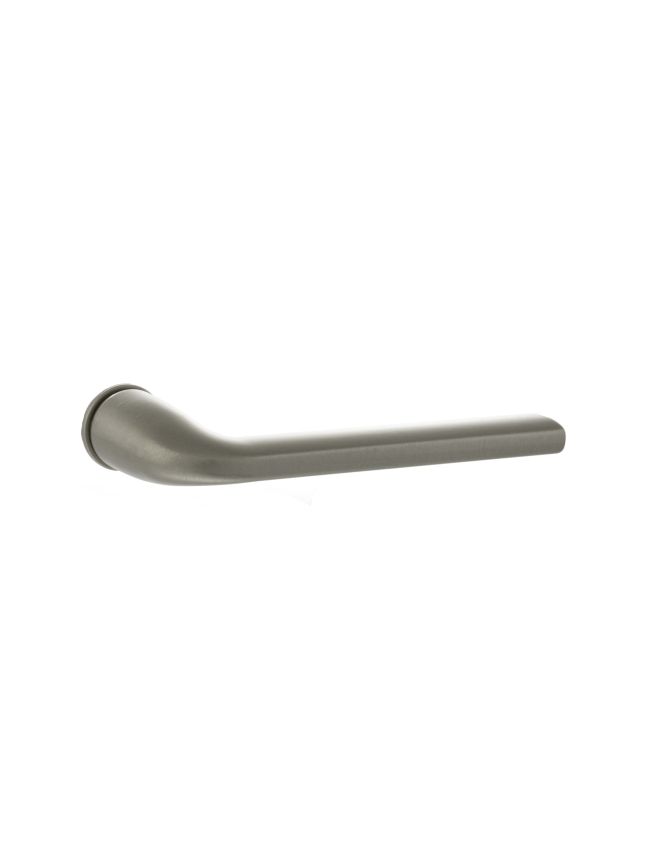 Forme Milly Lever Door Handle on Concealed Round Rose - Satin Nickel (Pair)