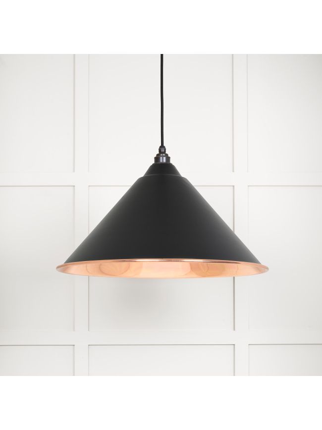 Smooth Copper Hockley Pendant in Elan Black
