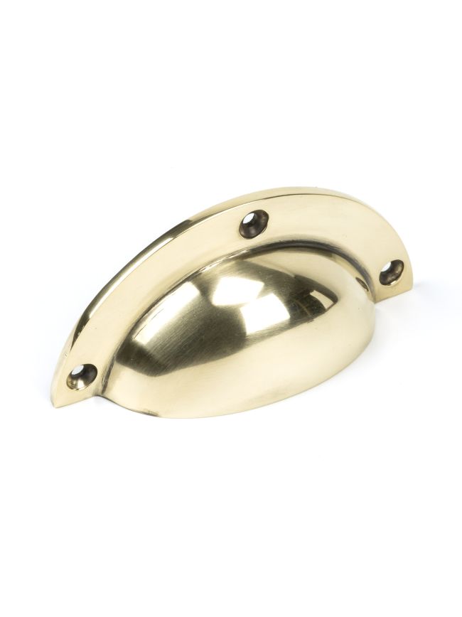 Aged Brass 4" Plain Drawer Pull