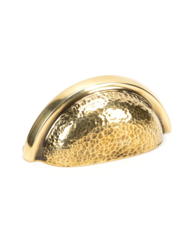 Aged Brass Hammered Regency Concealed Drawer Pull
