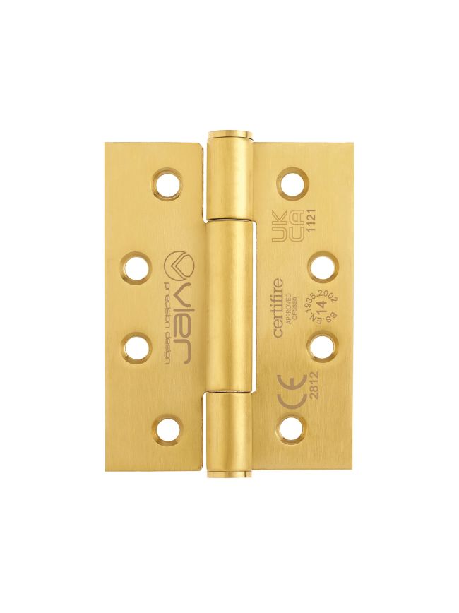 Zoo Hardware Grade 14 concealed knuckle hinge SS201 - square - PVD Satin Brass