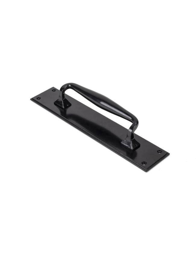 Black Pull Handle on Backplate
