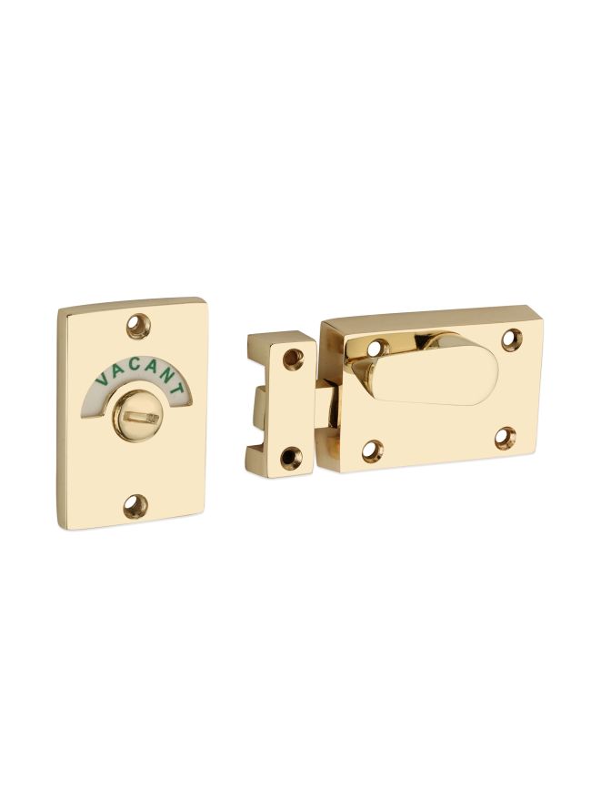 Indicator Bolt Latch Polished Brass
