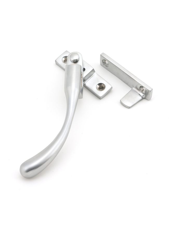 Satin Chrome Night-Vent Locking Peardrop Fastener - LH