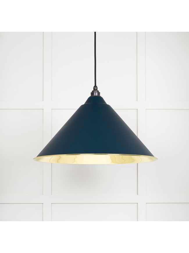 Smooth Brass Hockley Pendant in Dusk
