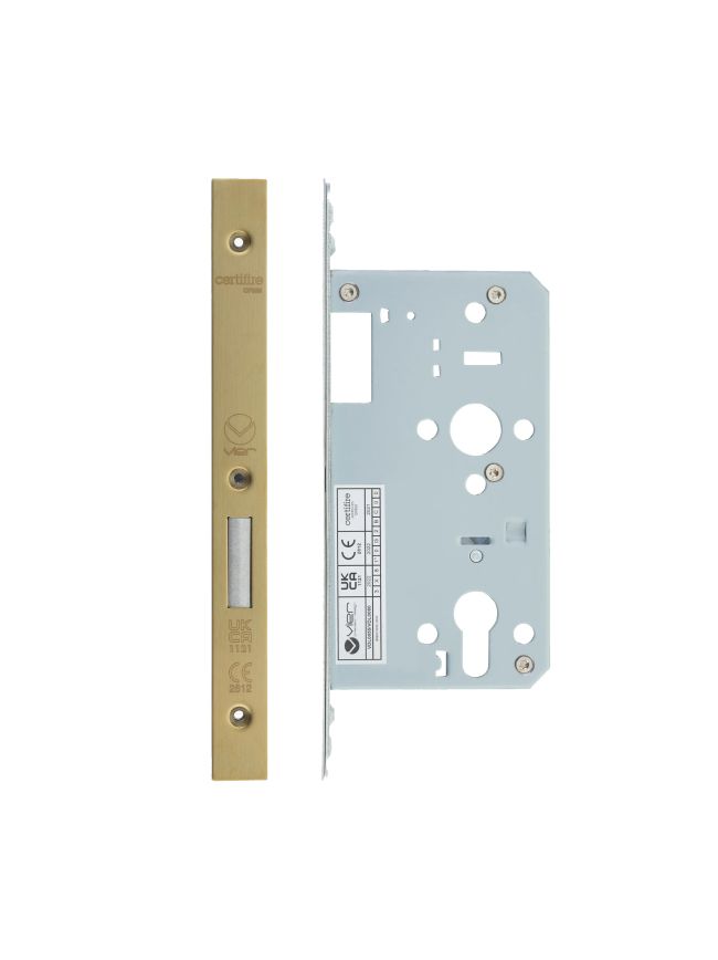 Zoo Hardware 2 Piece - DIN euro deadlock - backset 60mm - Satin