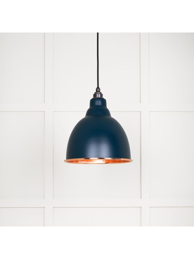 Hammered Copper Brindley Pendant in Dusk