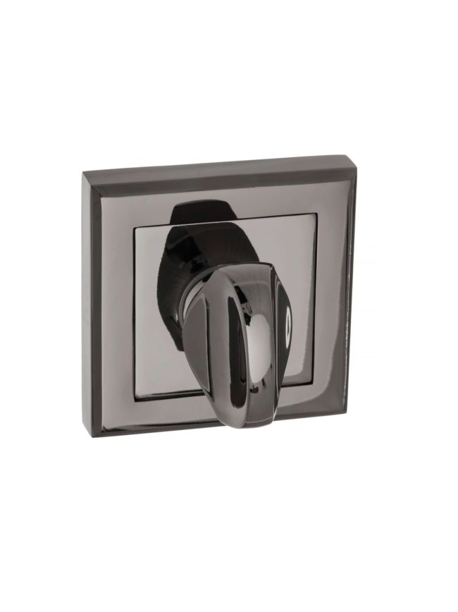 STATUS WC Turn and Release on Square Rose - Black Nickel