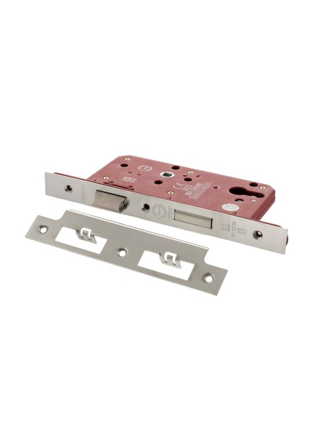 Atlantic DIN Euro Profile Sashlock Double Throw 60mm backset - Polished Chrome