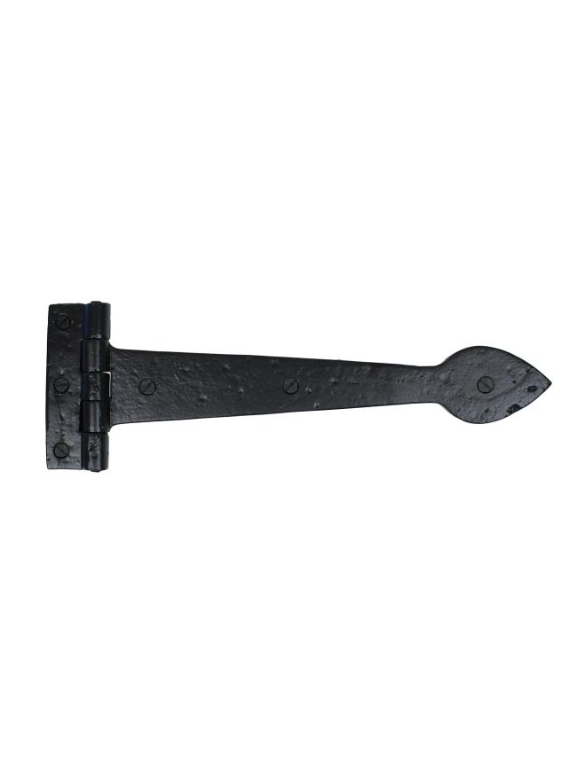 Black Smooth 12" Cast T Hinge (pair)