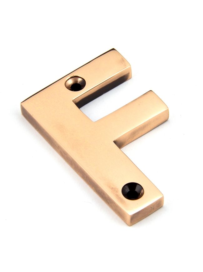Polished Bronze Letter F