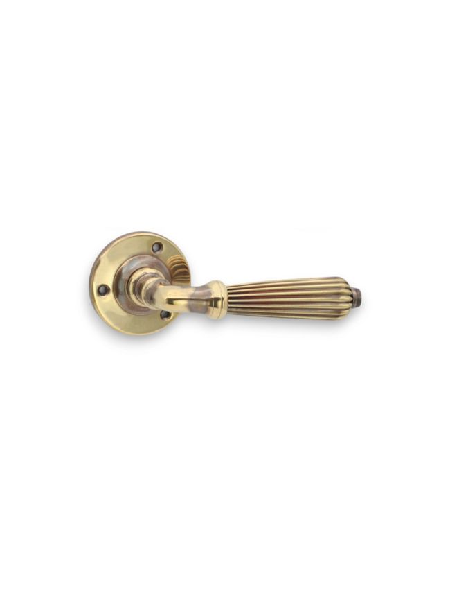 Regency Lever Door Handle Aged Brass