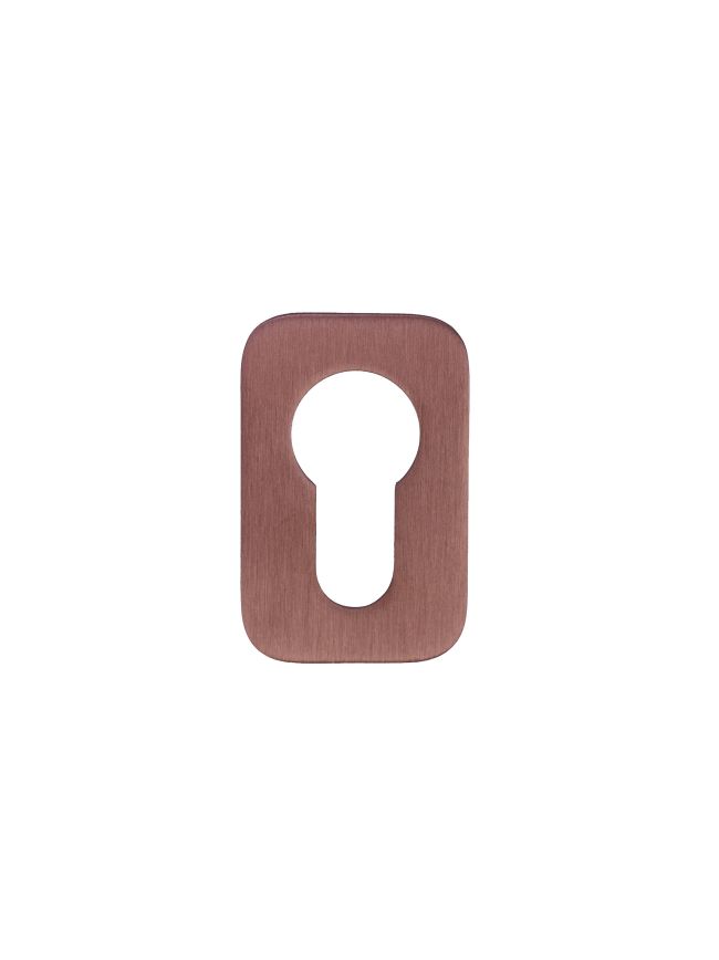 Zoo Hardware Euro Profile Escutcheon - Rosso Mini Squircle - 50 x 32 x 3 - PVD Bronze
