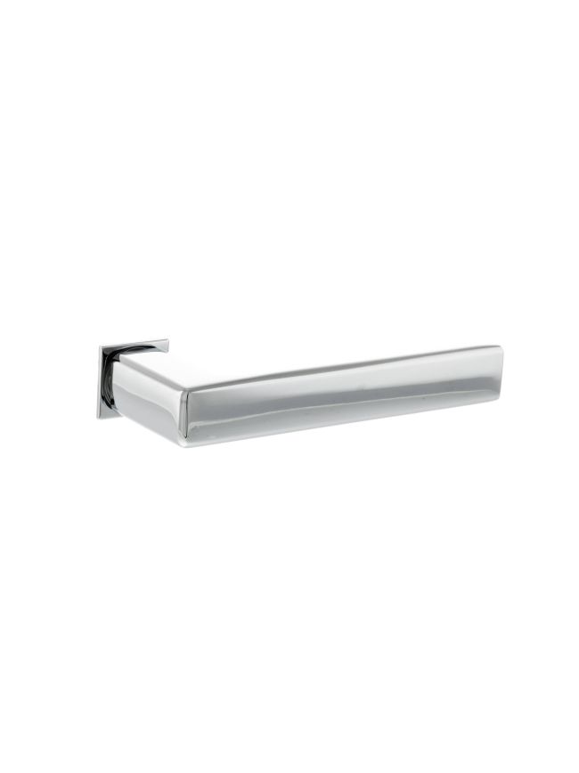 Tupai Rapido 5S Line Portel Lever Door Handle on Concealed Square Rose - Bright Polished Chrome (Pair)