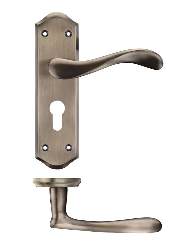 Zoo Hardware Project Asti lever on euro backplate - Bronze