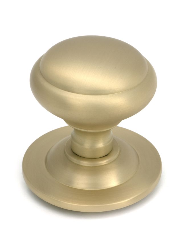 Satin Brass Round Centre Door Knob