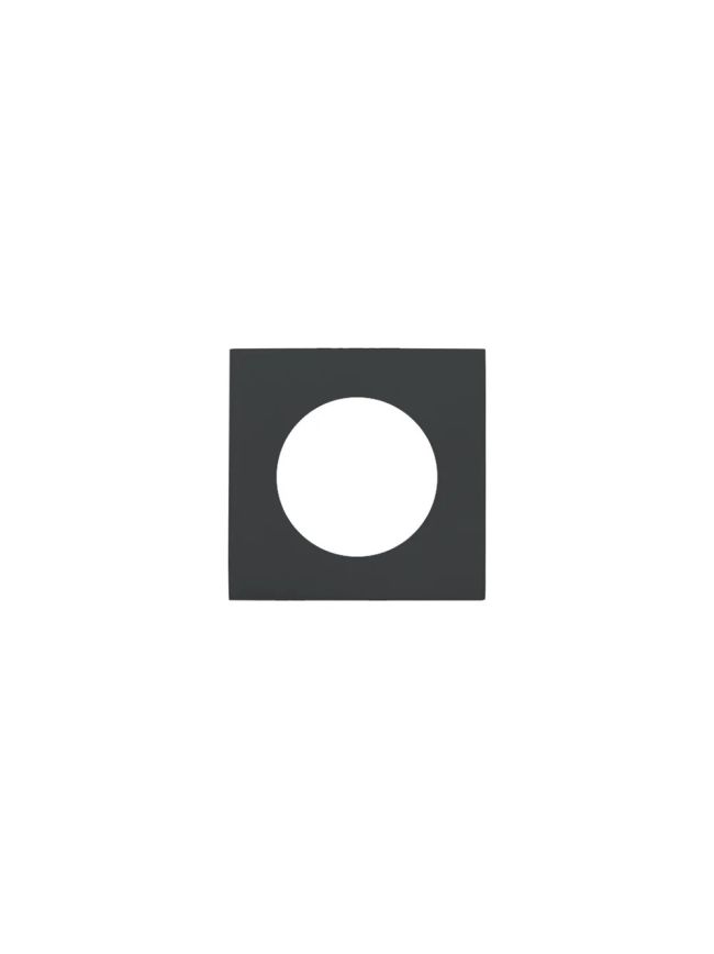 Zoo Hardware Spare square rose - Oscuro Matt Black