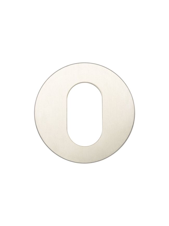 Stainless Steel Oval Profile Escutcheons Grade 201 52x8mm Satin Stainless Steel - By Frelan Hardware - JSS27