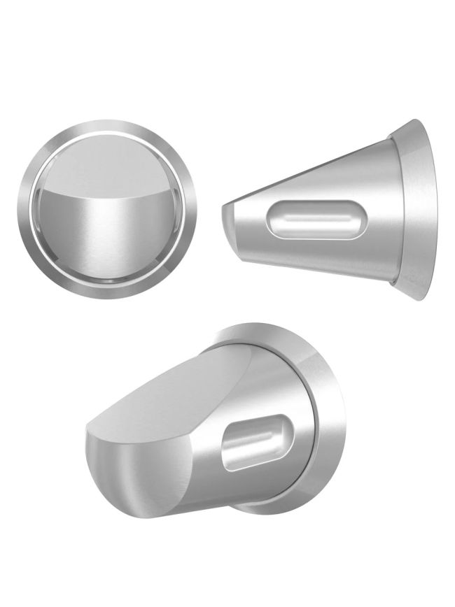Zoo Hardware Anti Ligature knob on Rose - Int & Ext - Satin St Steel - Stainless Steel