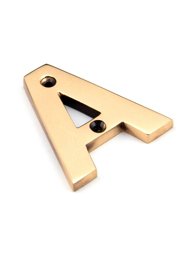 Polished Bronze Letter A