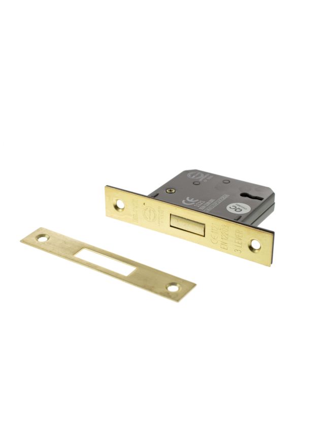 Atlantic 3 Lever Key Deadlock [CE] 2.5" - Satin Brass
