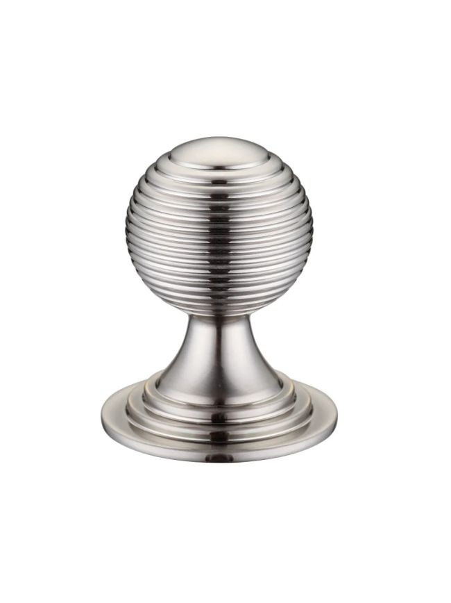 Zoo Hardware Queen Anne Ringed Knob 38mm rose dia. - Nickel