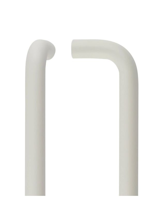 Zoo Hardware 19mm D Pull Handle - 425mm Centers - Grade 304 - Bolt Through Fixings - White