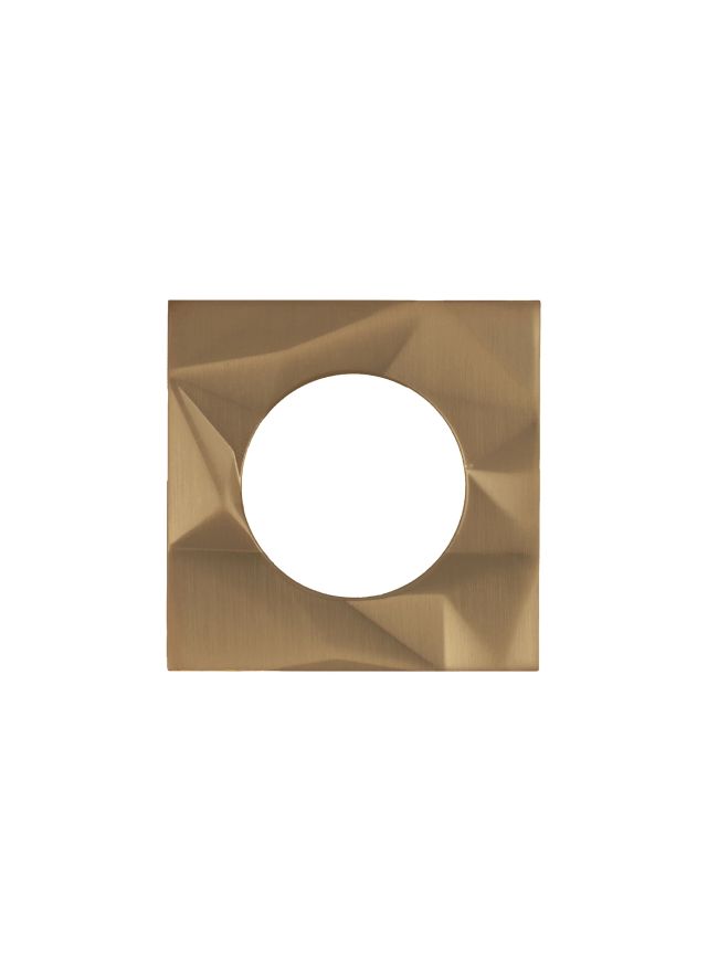 Zoo Hardware Spare Frattura Lever Square Rose Pack - Antique Brass