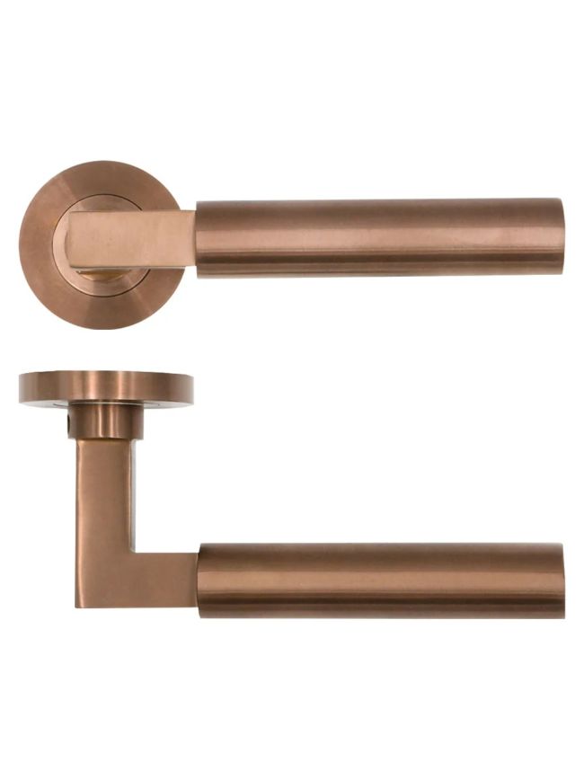 Zoo Hardware Garda Lever on Round Rose - Bronze
