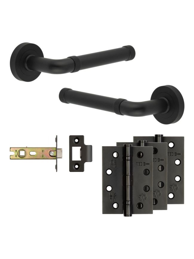 Complete Midtown Door Handle Pack - Internal Doors - Black - By Frelan Hardware - JE-G4A-MB