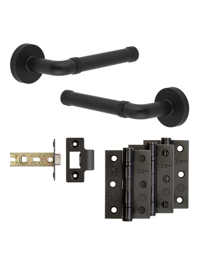 Complete Midtown Door Handle Pack - Internal Doors - Black - By Frelan Hardware - JE-G2B-MB