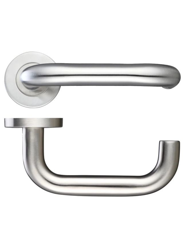 Zoo Hardware 19mm Return to Door Lever - Push On Rose - 52mm Rose - Grade 201 - Satin Stainless