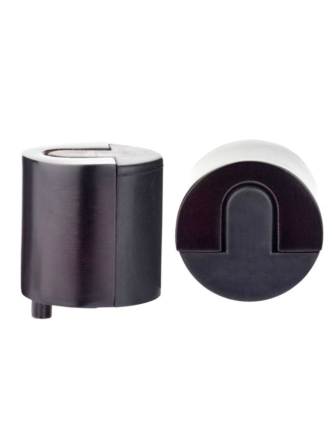 Zoo Hardware Door Stop Floor Mounted - Large Round - 40mm dia - Etna Bronze