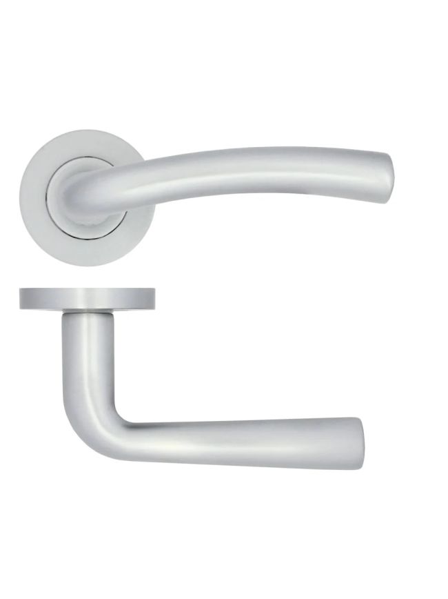 Zoo Hardware Seville lever on rose - Satin Chrome