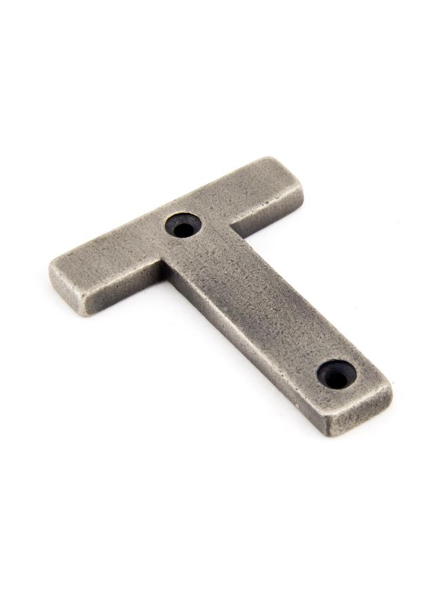 Antique Pewter Letter T