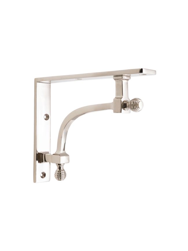 Beehive Medium Shelf Bracket Polished Nickel (Sold in Pairs)