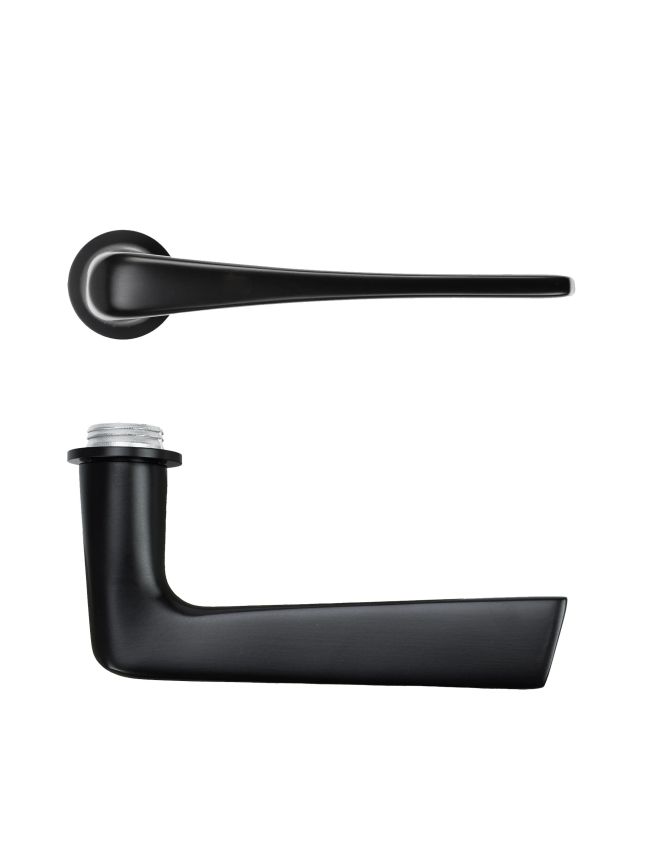 Zoo Hardware Como Lever on 32mm Round Mini Rose - PVD Black