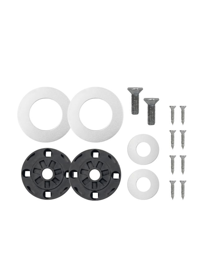 Zoo Hardware Rose Pack - 2 x Push on Roses - Suitable for Architectural Aluminium 19mm and 22mm Pulls - Satin