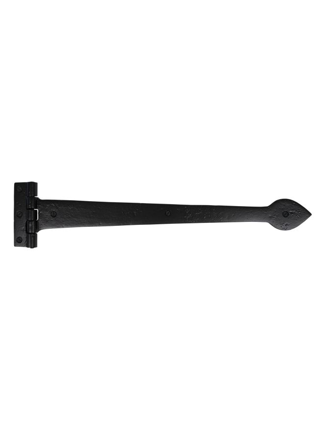 Black Smooth 18" Cast T Hinge (pair)